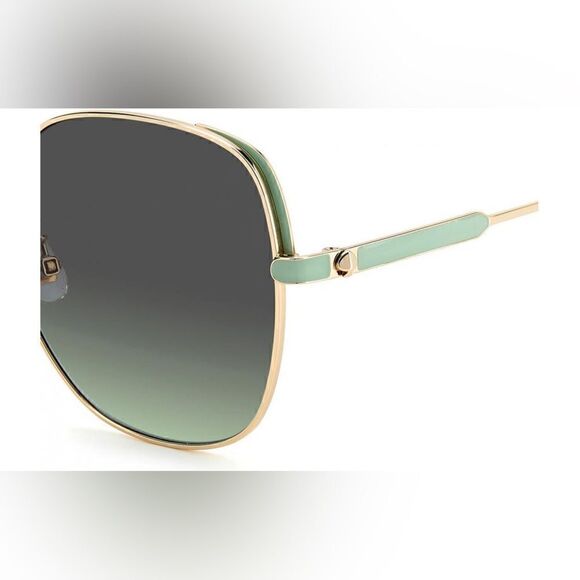 Kate Spade NWT 59mm yarafs round sunglasses in Tiffany/Gold - Picture 2 of 6